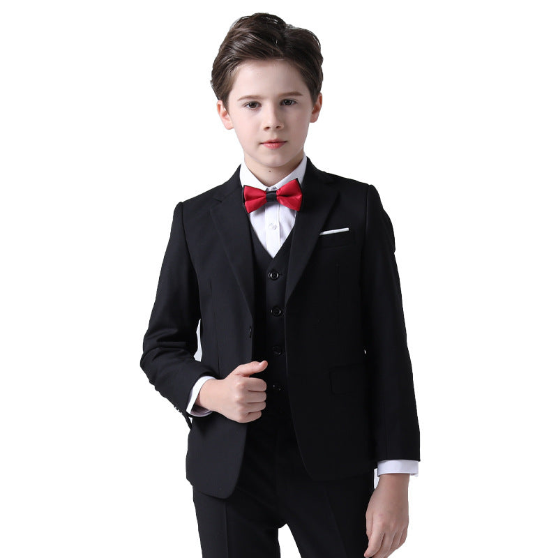 Autumn Children's Clothing New Children's Suit Boy's Suit Two Pieces Children's Dress Host Piano Performance Wear