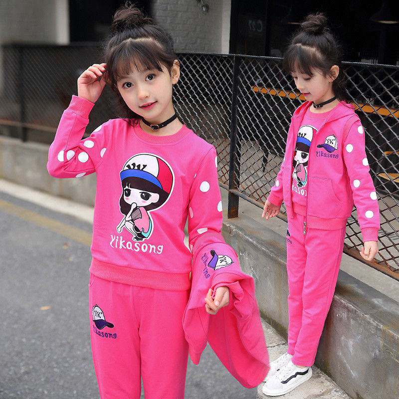 Girls' Clothes Young And Teen Girl's Clothing Primary School Student Three-piece Suit