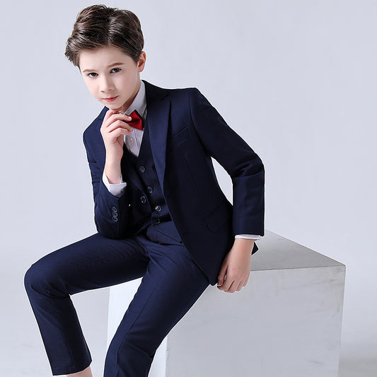 Autumn Children's Clothing New Children's Suit Boy's Suit Two Pieces Children's Dress Host Piano Performance Wear