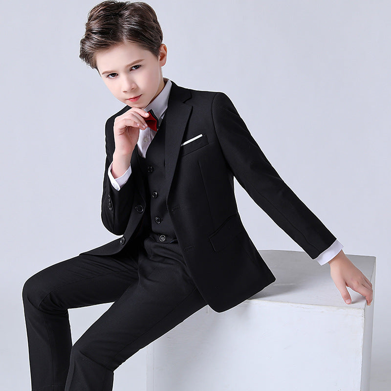 Autumn Children's Clothing New Children's Suit Boy's Suit Two Pieces Children's Dress Host Piano Performance Wear