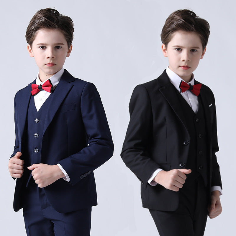 Autumn Children's Clothing New Children's Suit Boy's Suit Two Pieces Children's Dress Host Piano Performance Wear