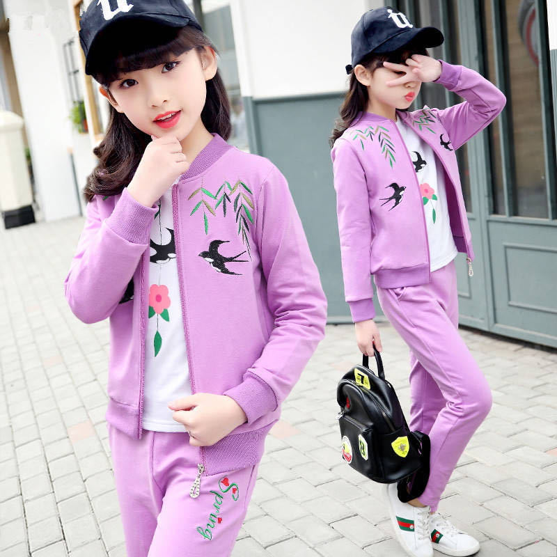 Girls' Clothes Young And Teen Girl's Clothing Primary School Student Three-piece Suit