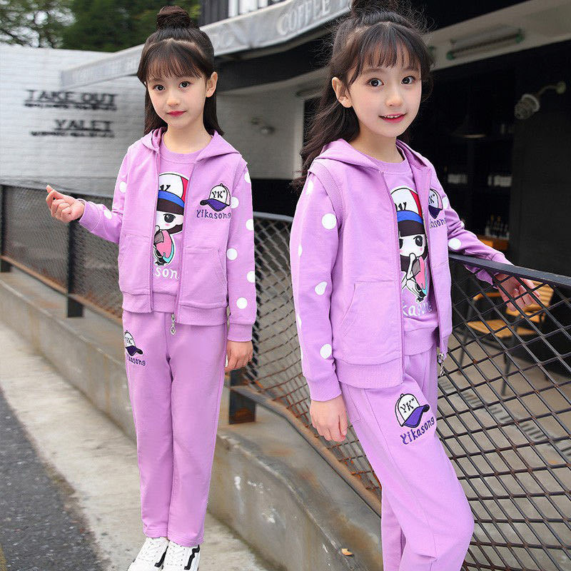 Girls' Clothes Young And Teen Girl's Clothing Primary School Student Three-piece Suit