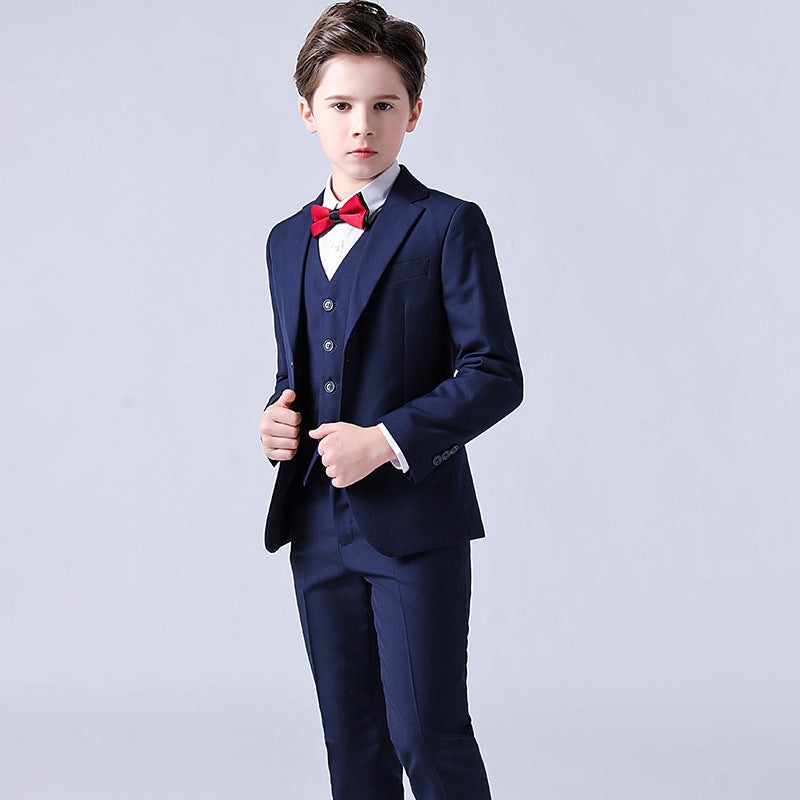 Autumn Children's Clothing New Children's Suit Boy's Suit Two Pieces Children's Dress Host Piano Performance Wear